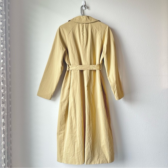 Commence // Buttery Mustard Trench Coat Size S - Picture 2 of 9